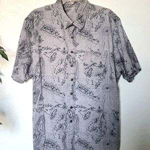 MEN'S SHORT SLEEVE SHIRT SIZE XXL COTTON BUTTON UP CROFT & BARROW